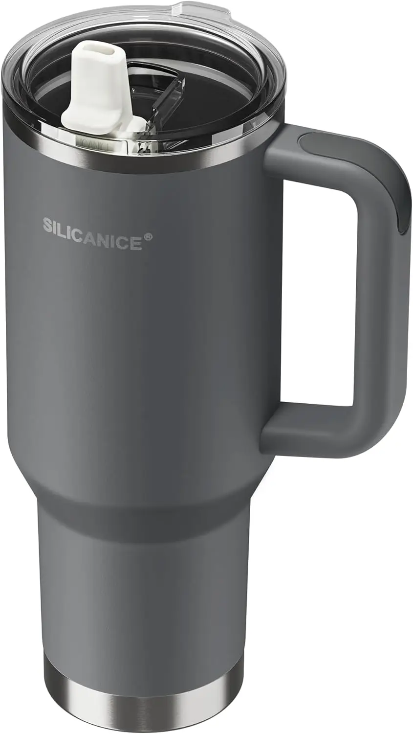 40oz Hygienic Tumbler: Leakproof Lid, Removable Spout, Fits Cup Holders - Gray
40oz Hygienic Tumbler: Leakproof Lid, Removable Spout, Fits Cup Holders - Gray