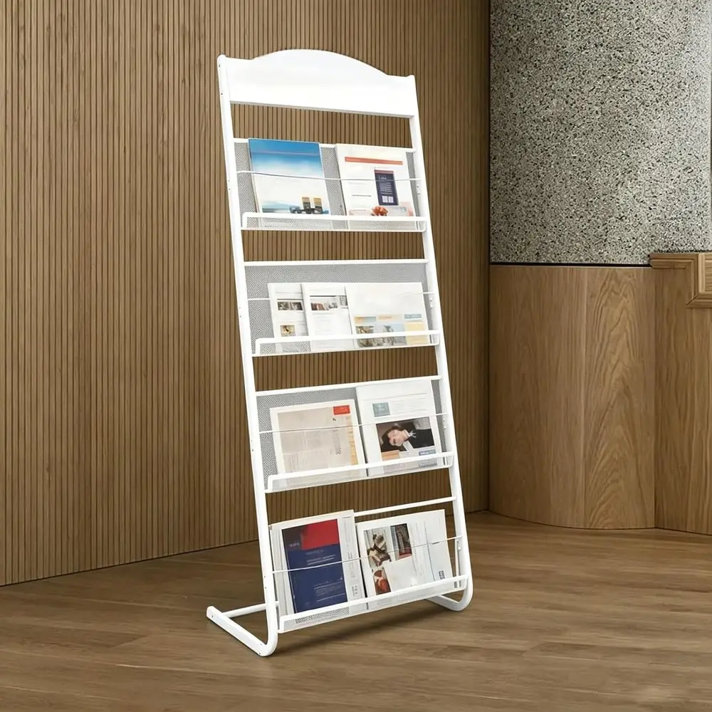 Floor-Standing Metal Mesh Brochure Rack, Ideal for Malls, Hospitals, Exhibitions, and Offices (White, 148 x 30cm)
Floor-Standing Metal Mesh Brochure Rack, Ideal for Malls, Hospitals, Exhibitions, and Offices (White, 148 x 30cm)