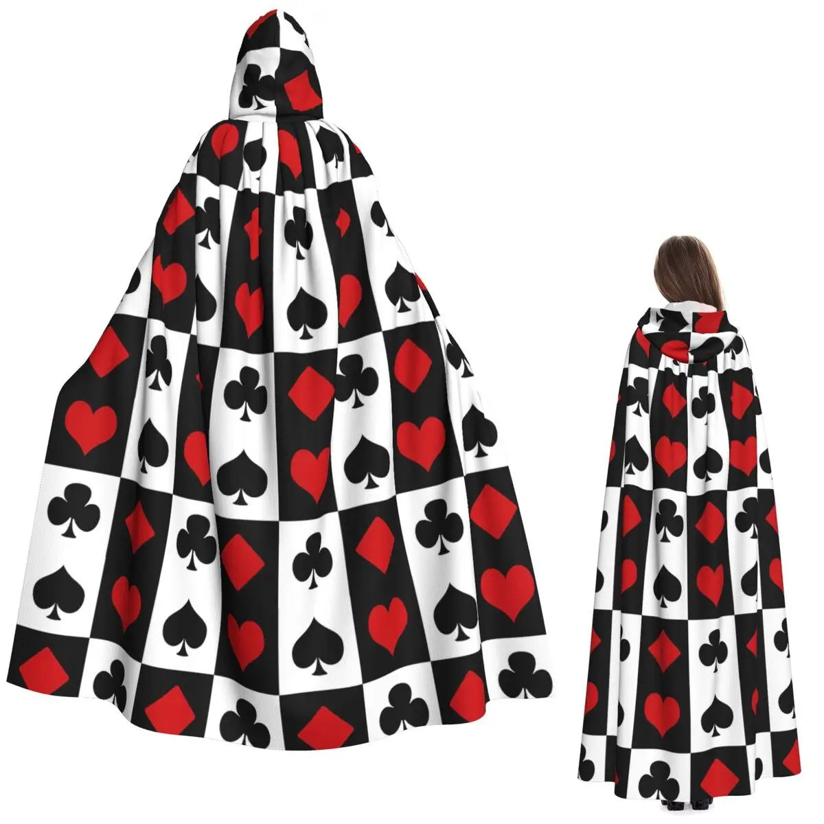 Playing Card Long Hooded Cloak Witch Medieval Costume Cosplay Cape HalloweenCoat Adult Unisex
Playing Card Long Hooded Cloak Witch Medieval Costume Cosplay Cape HalloweenCoat Adult Unisex