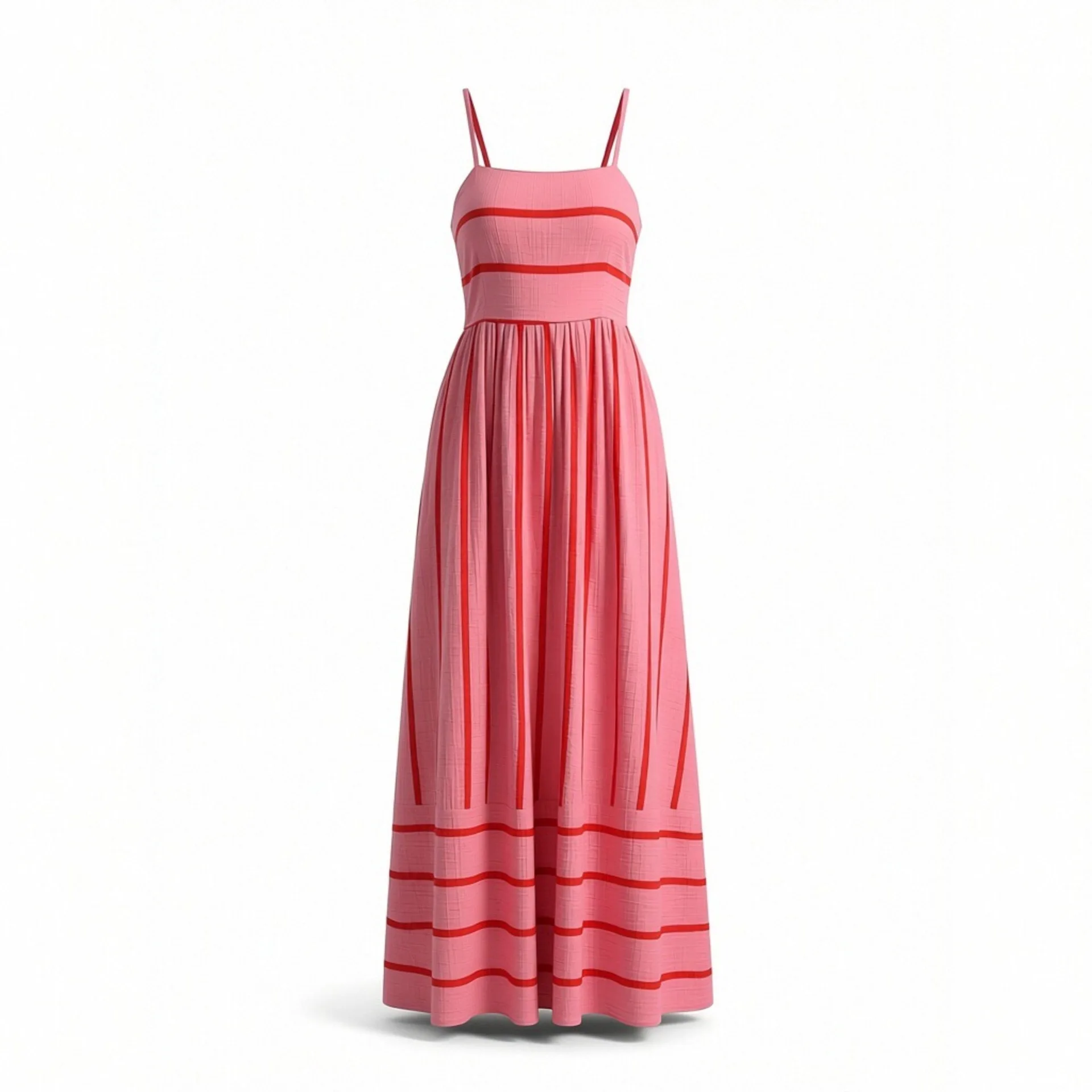 Withered European And American Style Fashion Temperament Striped Suspender Large Swing Dress Elegant Party Dresses
Withered European And American Style Fashion Temperament Striped Suspender Large Swing Dress Elegant Party Dresses