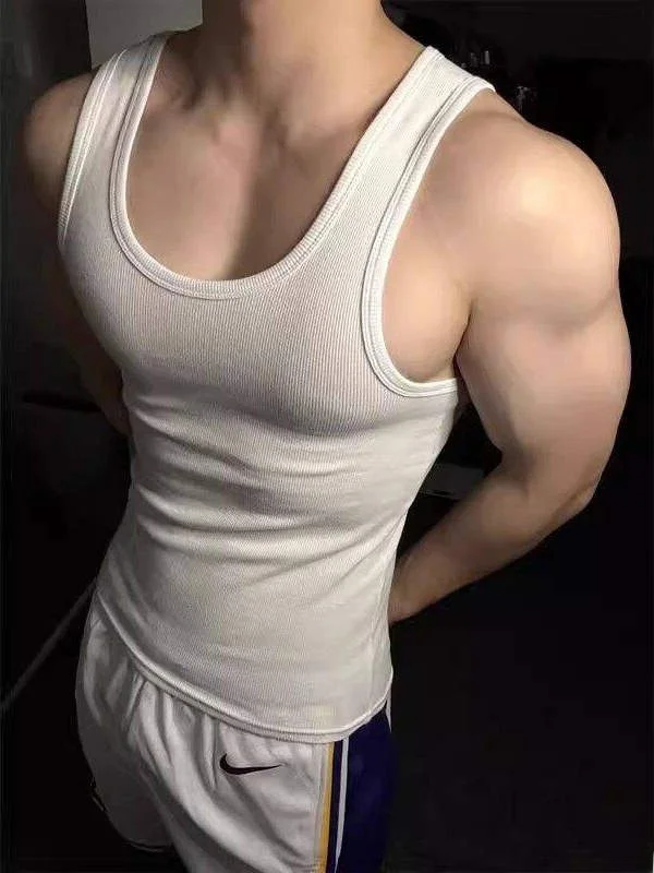 Белый ребристый спортивный жилет для мужчин, летний эластичный облегающий майка-футболка для фитнеса и активного отдыха, дышащий топ
Белый ребристый спортивный жилет для мужчин, летний эластичный облегающий майка-футболка для фитнеса и активного отдыха, дышащий топ
