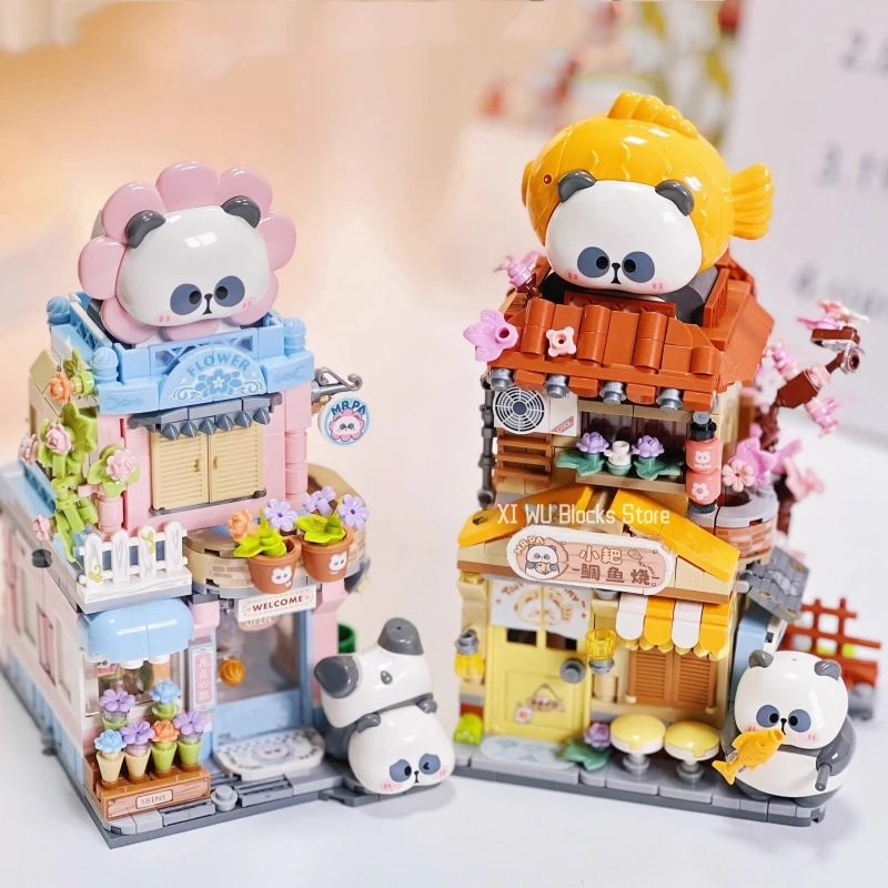Rake Teacher Collapsible Building Blocks Street Scene Assembled Snapper Yakitori Store Panda Flower Shop Model Ornament Toys
Rake Teacher Collapsible Building Blocks Street Scene Assembled Snapper Yakitori Store Panda Flower Shop Model Ornament Toys