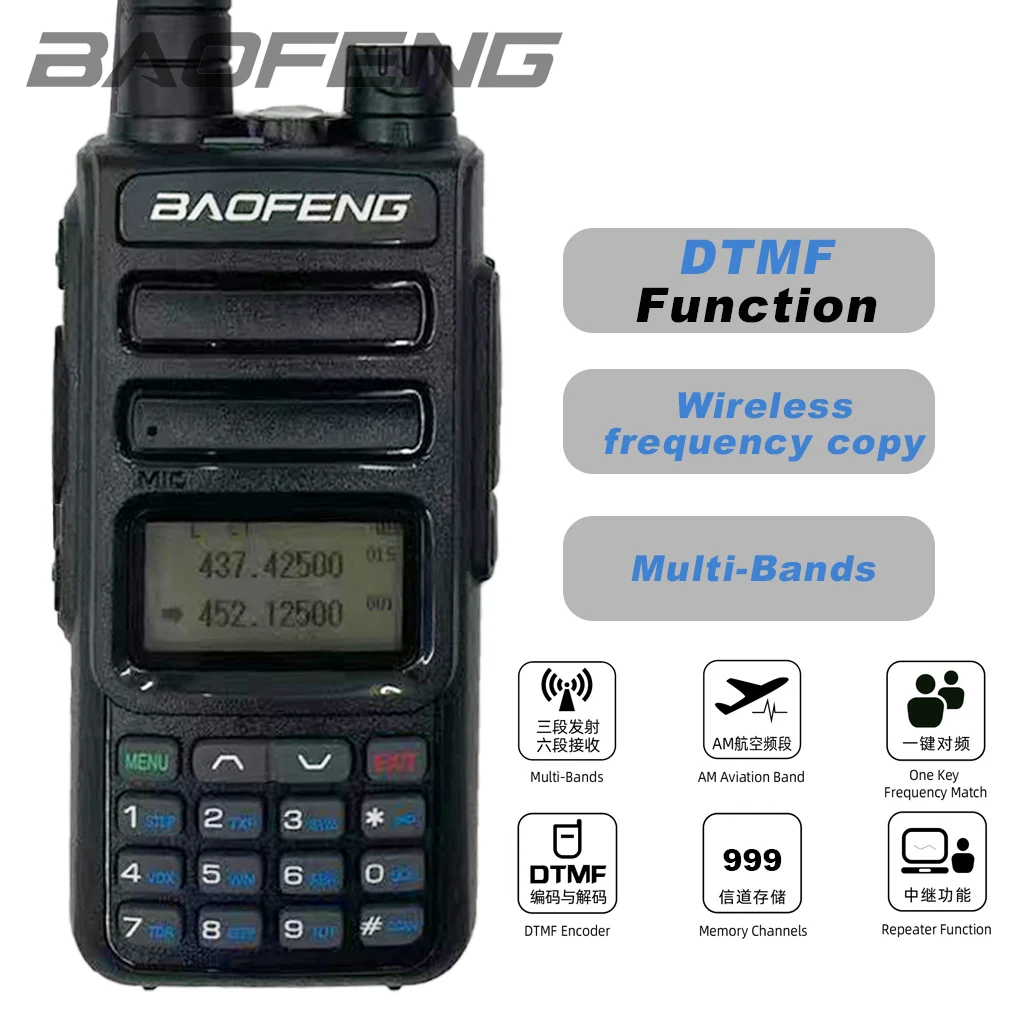 Оригинальная портативная трехдиапазонная рация Baofeng 5 Вт TH-15S TH15SX TH-15SX NOAA 1800 мАч Walkie Talkie
Оригинальная портативная трехдиапазонная рация Baofeng 5 Вт TH-15S TH15SX TH-15SX NOAA 1800 мАч Walkie Talkie