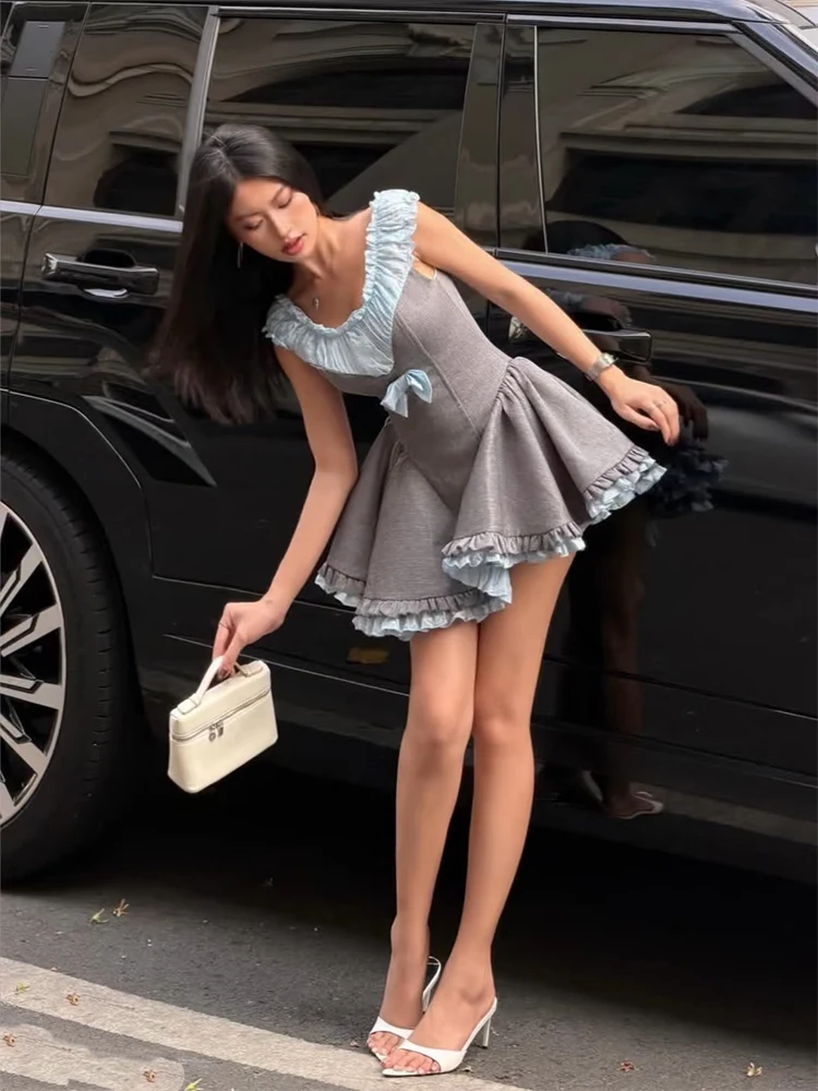 Elegant Ruffle Hem One Shoulder Dress Women's High Waist Slimming Puffy Short Skirt Sexy Girl Premium Feel Stylish Dress
Elegant Ruffle Hem One Shoulder Dress Women's High Waist Slimming Puffy Short Skirt Sexy Girl Premium Feel Stylish Dress
