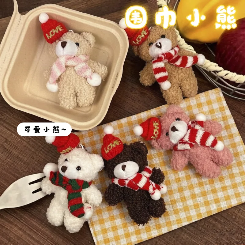 Cute Bear with Hat Scarf Plush Keychain 10CM Fluffy Teddy Bag Charm Pendant for Girls Women Kids Gift Daily Accessory
Cute Bear with Hat Scarf Plush Keychain 10CM Fluffy Teddy Bag Charm Pendant for Girls Women Kids Gift Daily Accessory