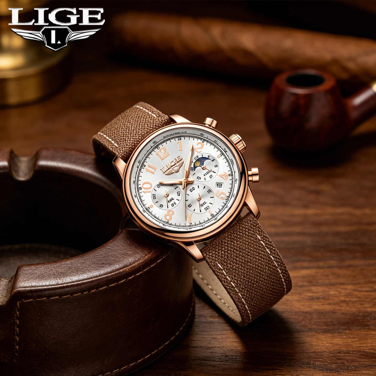 LIGE 2026 Luxury Sports Men Watch Waterproof Luminous Chronograph Nylon Leather Date Man Wristwatch Quartz Men's Watches
LIGE 2026 Luxury Sports Men Watch Waterproof Luminous Chronograph Nylon Leather Date Man Wristwatch Quartz Men's Watches