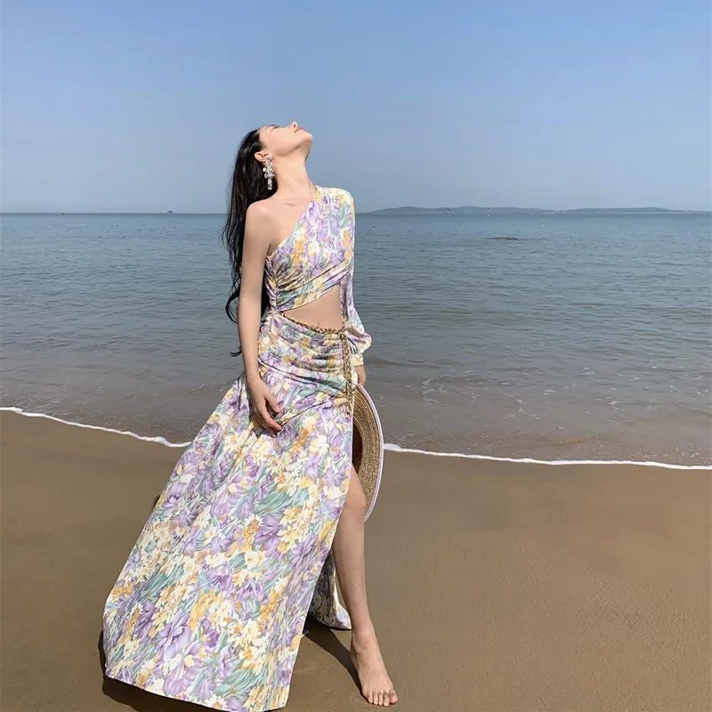 Xishuangbanna Dai Skirt Holiday Oblique Shoulder Long Sleeve Floral Dress Irregular Swing
Xishuangbanna Dai Skirt Holiday Oblique Shoulder Long Sleeve Floral Dress Irregular Swing