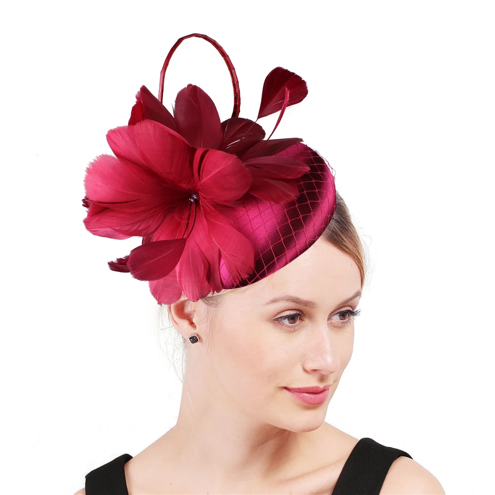 Fashion Church Satin Fascinator Hat Hair Clip Women Cocktail Wedding Party Bridal Hat Fascinator Ladies Dress Hair Headwear
Fashion Church Satin Fascinator Hat Hair Clip Women Cocktail Wedding Party Bridal Hat Fascinator Ladies Dress Hair Headwear
