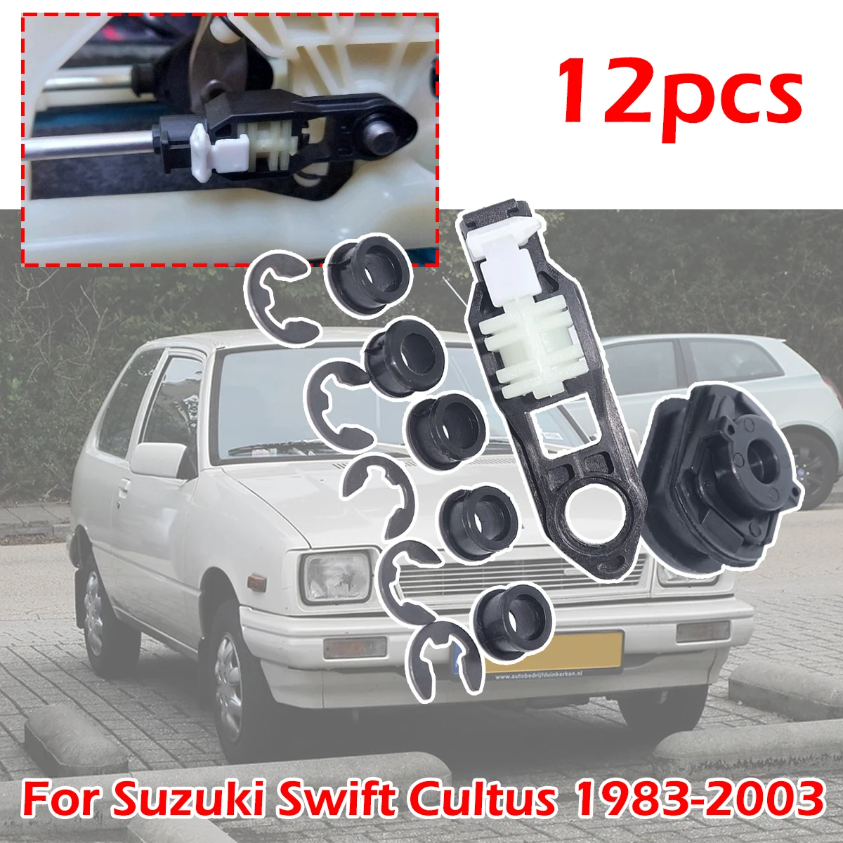 12pc Gear Shift Cable Linkage Lever End Rod Connect Bushing kit For Suzuki Swift Cultus 1983 1984 -2003 Car Replacement parts
12pc Gear Shift Cable Linkage Lever End Rod Connect Bushing kit For Suzuki Swift Cultus 1983 1984 -2003 Car Replacement parts