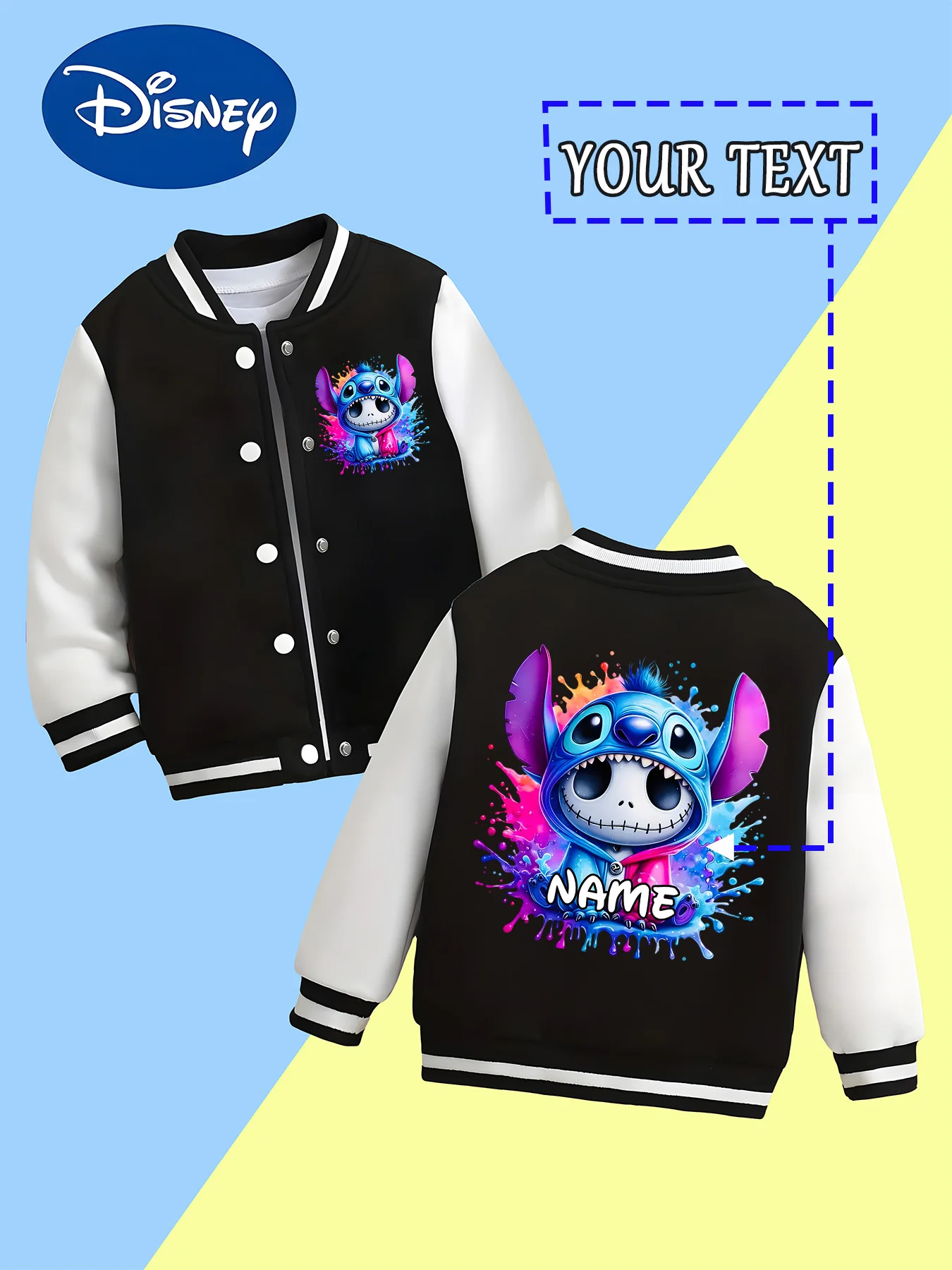 MINISO Disney's Stitch Boys Baseball Jacket - Stitch incorporates unique elements to create a unique and trendy look. The black
MINISO Disney's Stitch Boys Baseball Jacket - Stitch incorporates unique elements to create a unique and trendy look. The black
