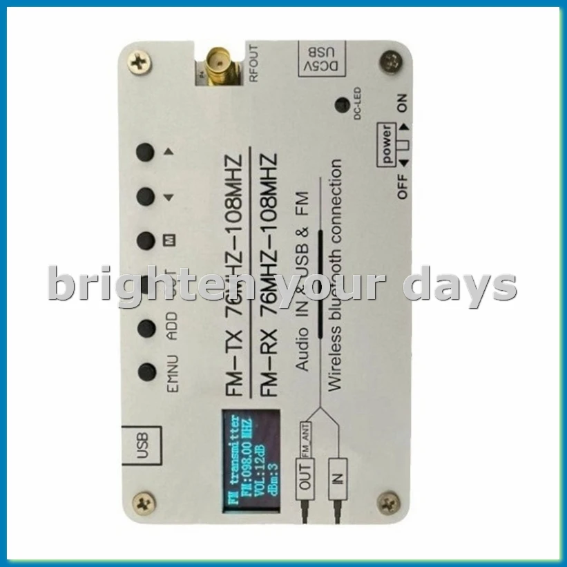 Multi Functional FM Transmitter Bluetooth USB FM Transmitter FM Radio 76MHZ-108MHz Receiving and Transmitting AUX Audio-ABFT
Multi Functional FM Transmitter Bluetooth USB FM Transmitter FM Radio 76MHZ-108MHz Receiving and Transmitting AUX Audio-ABFT