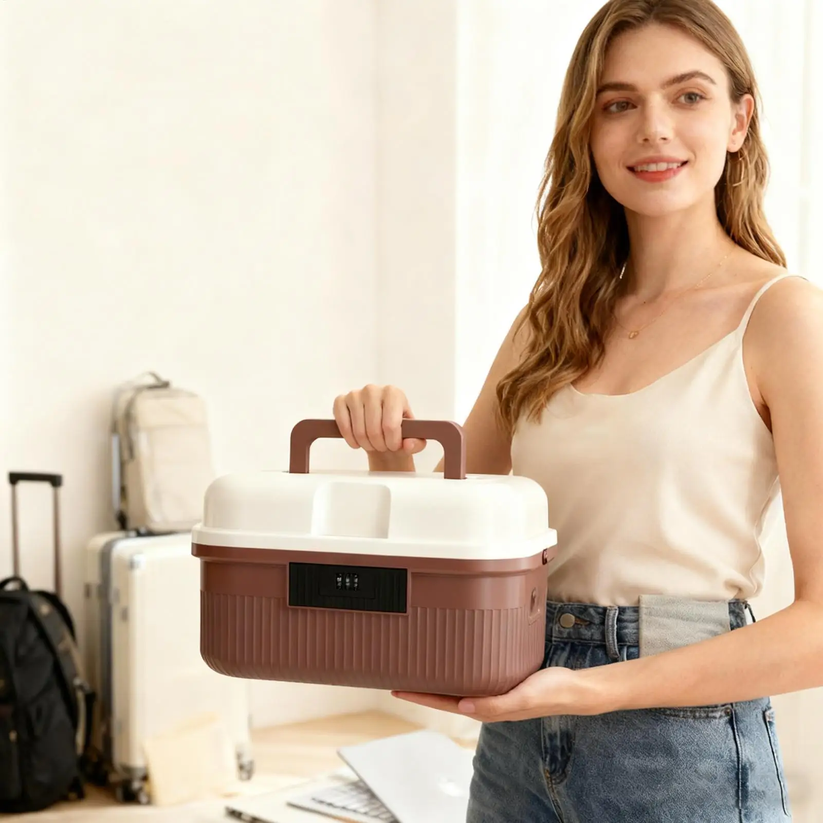 Lockable Storage Box Safe Container With Carry Handle Storage Box With Lock For Phone Jewelry Personal Items Documents Valuables
Lockable Storage Box Safe Container With Carry Handle Storage Box With Lock For Phone Jewelry Personal Items Documents Valuables