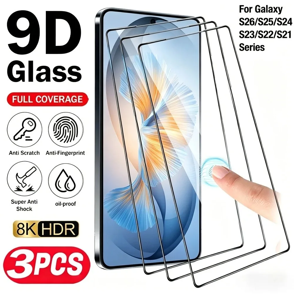 3Pcs Ultra HD Full Cover Tempered Glass for Samsung Galaxy S26 S25 S24 S23 Ultra S22 S21 S20 Plus S25 S24 FE 9H Screen Protector
3Pcs Ultra HD Full Cover Tempered Glass for Samsung Galaxy S26 S25 S24 S23 Ultra S22 S21 S20 Plus S25 S24 FE 9H Screen Protector