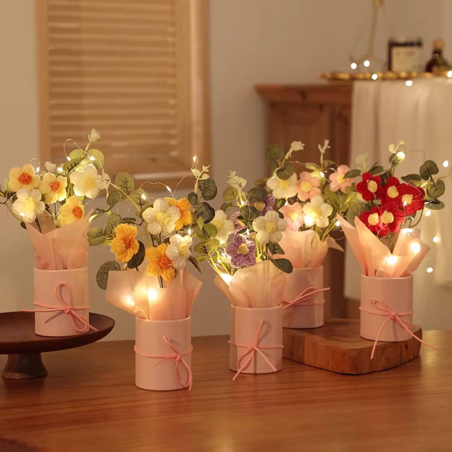 Led Preserved Small Crochet Flower Bouquet Knitted Bouquet For Mother's Day Valentine's Day Gift Birthday Graduation
Led Preserved Small Crochet Flower Bouquet Knitted Bouquet For Mother's Day Valentine's Day Gift Birthday Graduation