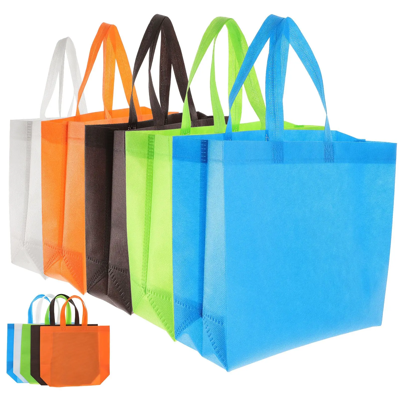 25 Pcs Non woven Tote Bags Reusable Grocery Bag 25x35x10CM R om Color Strong Capacity Storage Shopping Portable Vegetable Canvas
25 Pcs Non woven Tote Bags Reusable Grocery Bag 25x35x10CM R om Color Strong Capacity Storage Shopping Portable Vegetable Canvas