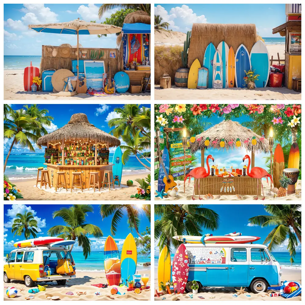 Summer Beach Hawaiian Photography Backdrop Blue Sky Palm Tree Surfboard Baby Birthday Party Wedding Portrait Photo Background
Summer Beach Hawaiian Photography Backdrop Blue Sky Palm Tree Surfboard Baby Birthday Party Wedding Portrait Photo Background