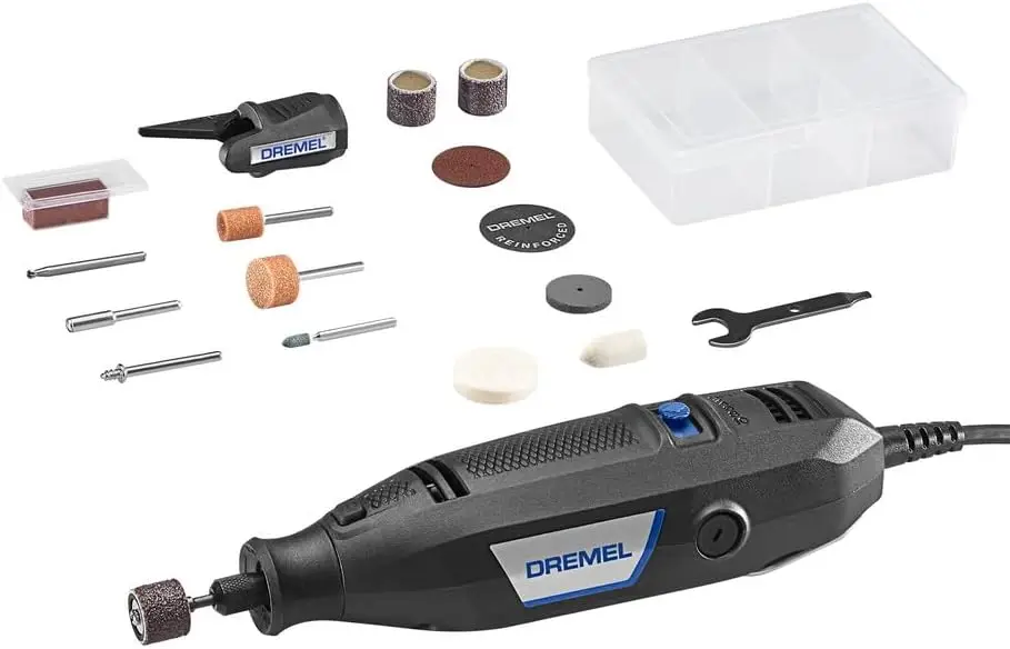 Variable Speed Rotary Tool Kit with 1 Attachment & 15 Accessories for Crafting, DIY, Cutting, Sanding, Grinding
Variable Speed Rotary Tool Kit with 1 Attachment & 15 Accessories for Crafting, DIY, Cutting, Sanding, Grinding