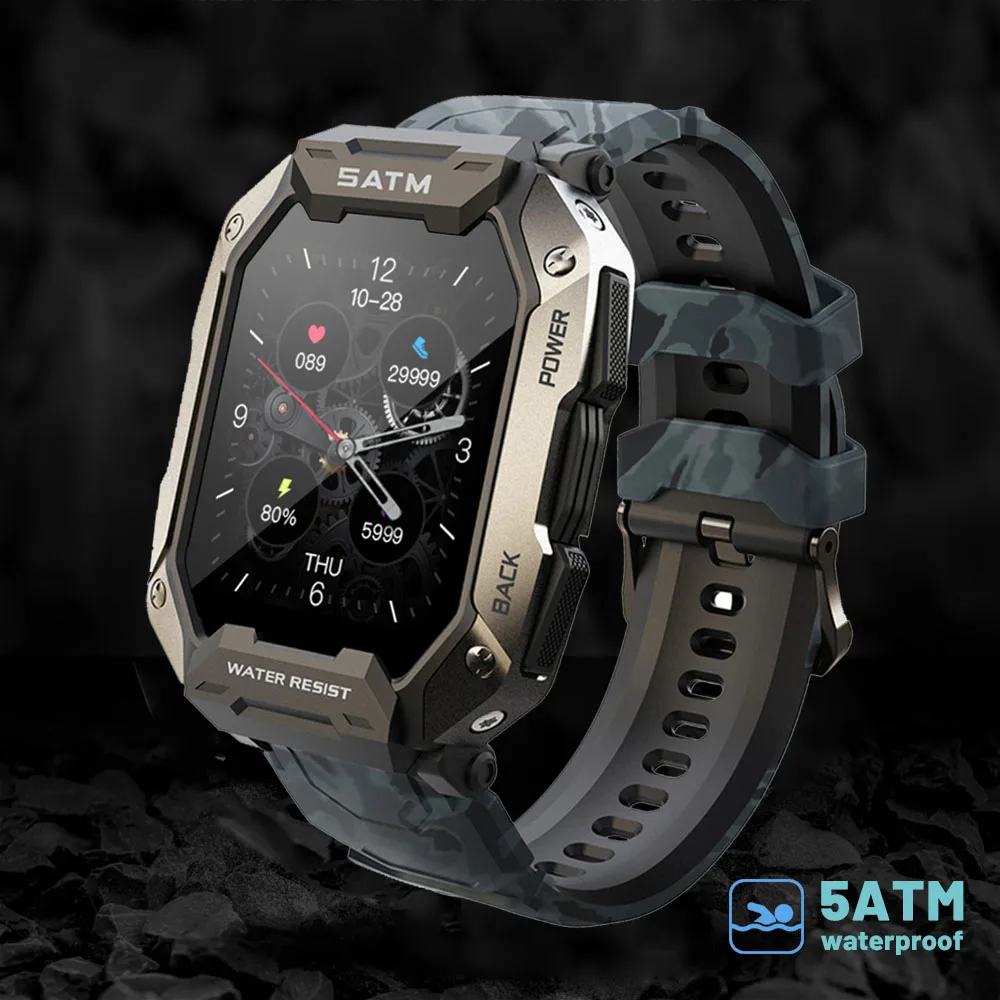 KAIMORUI Smart Watch Men Outdoor Sports 5ATM Waterproof Fitness Tracker Heart Rate Blood Oxygen Monitor Swimming Smartwatch Man
KAIMORUI Smart Watch Men Outdoor Sports 5ATM Waterproof Fitness Tracker Heart Rate Blood Oxygen Monitor Swimming Smartwatch Man