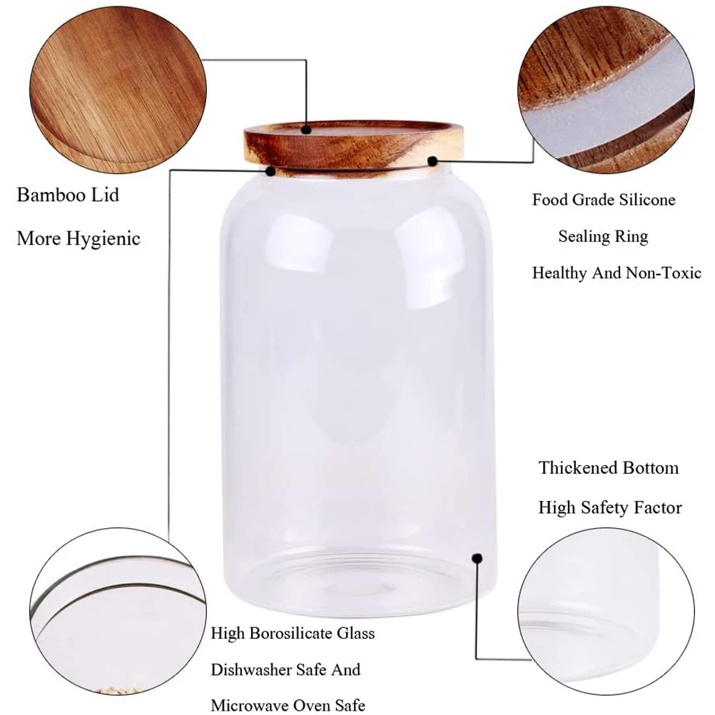 1pc Glass Jar Airtight Canister Containers Box Sealing Tea Clear Storage Glass Safe Food Harmless Home Use Storage Tank
1pc Glass Jar Airtight Canister Containers Box Sealing Tea Clear Storage Glass Safe Food Harmless Home Use Storage Tank