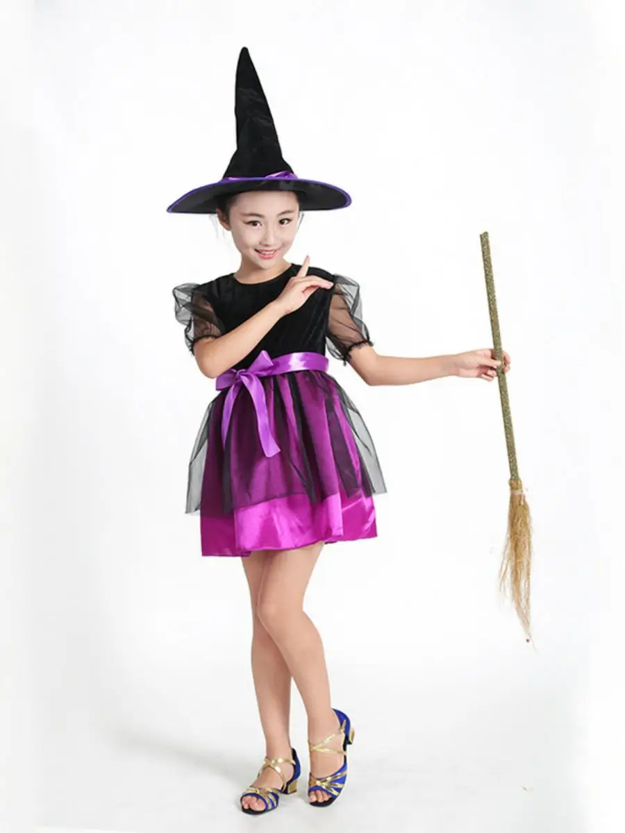 New Halloween Cosplay Witch Skirt Role-playing Costume Children's Performance Clothing Polyester Three-acetate Fiber 100%
New Halloween Cosplay Witch Skirt Role-playing Costume Children's Performance Clothing Polyester Three-acetate Fiber 100%