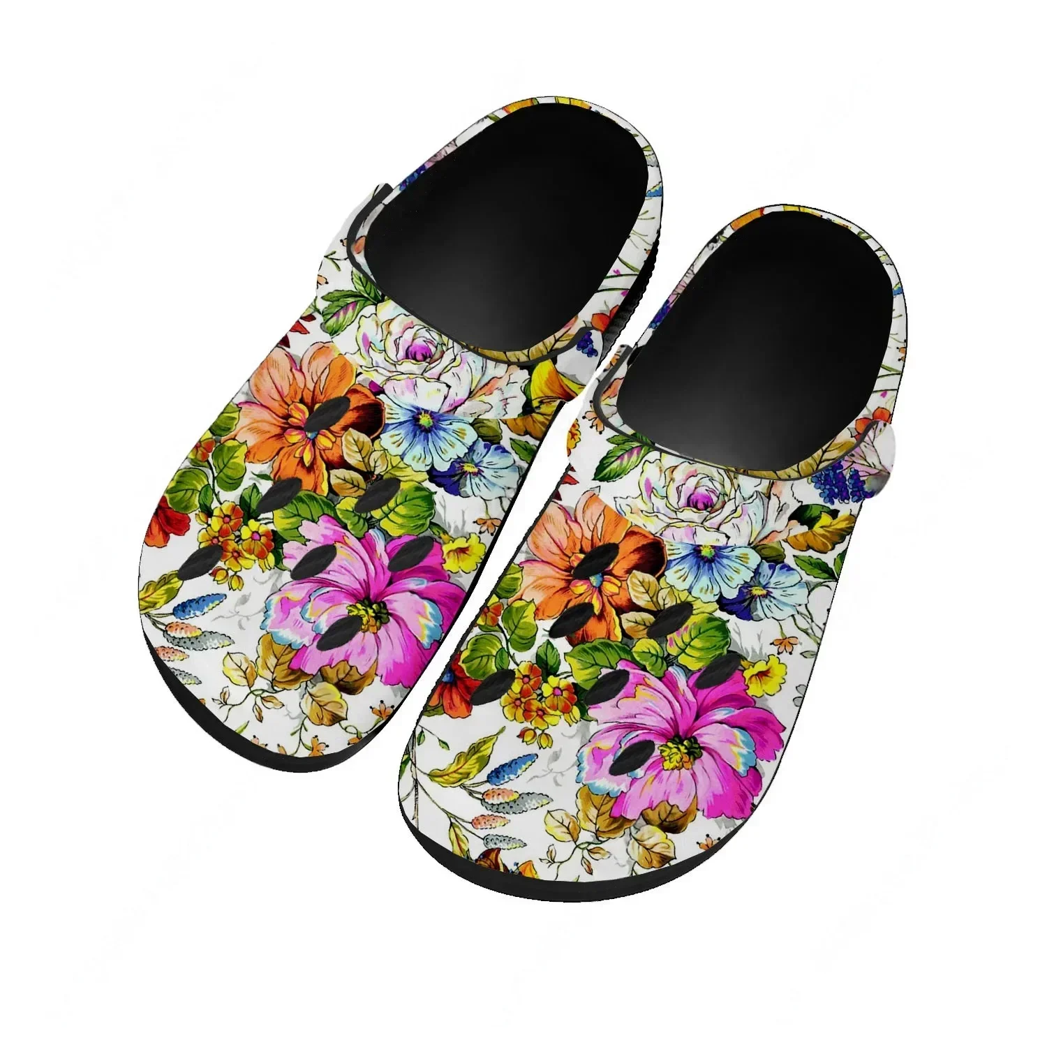 Pretty Dark Tropical Flower Print Sandals Women Teenager Home Fashion Water Shoe Garden Breathable Comfort Beach Hole Slippers
Pretty Dark Tropical Flower Print Sandals Women Teenager Home Fashion Water Shoe Garden Breathable Comfort Beach Hole Slippers