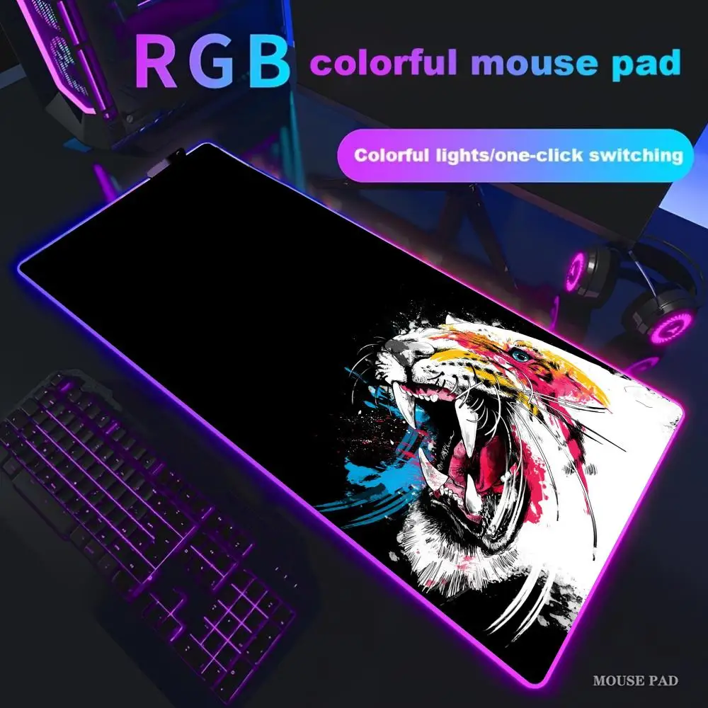 Коврик для мыши Tiger Lion XXL RGB игровой коврик для мыши настольный коврик геймерский аксессуар большие светодиодные коврики для мыши ПК компьютерный ковер с подсветкой
Коврик для мыши Tiger Lion XXL RGB игровой коврик для мыши настольный коврик геймерский аксессуар большие светодиодные коврики для мыши ПК компьютерный ковер с подсветкой