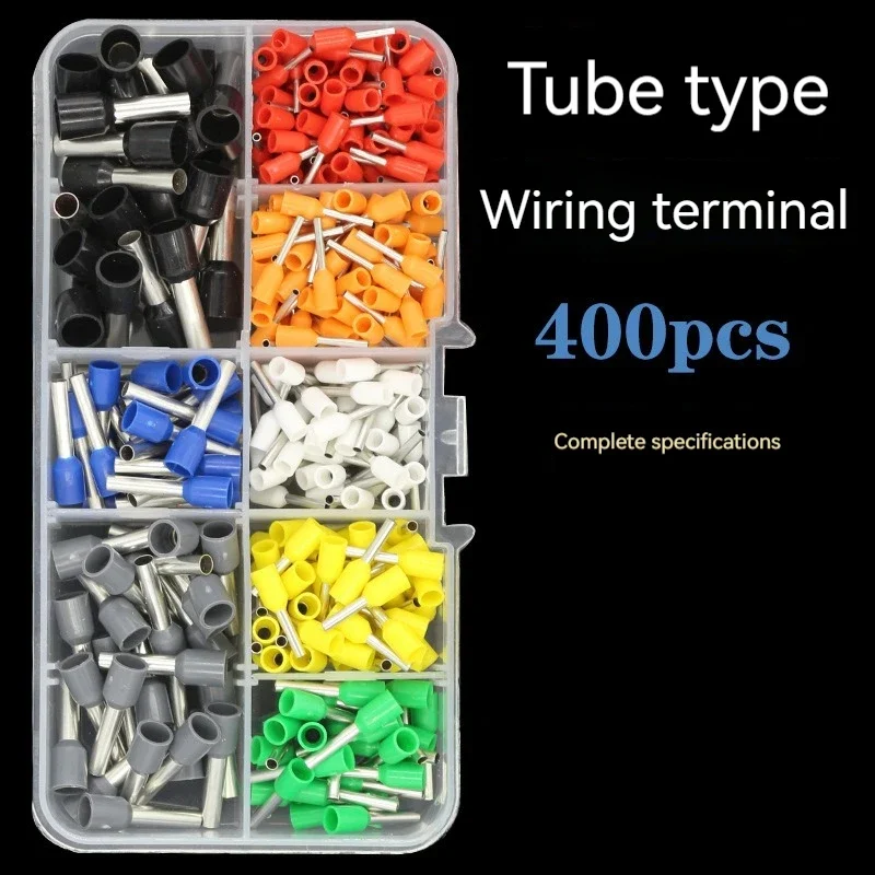 400Pcs Tube Type Terminal Set VE Tube Type Wiring Terminal Combination Box Cold Pressed Wiring Terminal mm terminal connector
400Pcs Tube Type Terminal Set VE Tube Type Wiring Terminal Combination Box Cold Pressed Wiring Terminal mm terminal connector