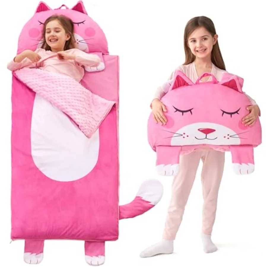 Sleeping Bag 4 5 6 Year Old Girl Gifts Toddler Nap Mat with Pillow and Blanket 60" x 27" for Ages 3+ Soft Plush Sleeping Mat fo
Sleeping Bag 4 5 6 Year Old Girl Gifts Toddler Nap Mat with Pillow and Blanket 60" x 27" for Ages 3+ Soft Plush Sleeping Mat fo