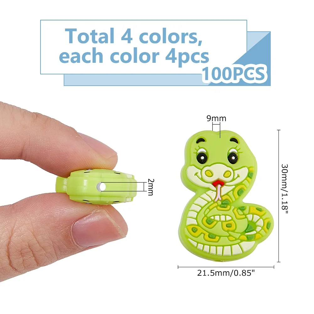 16Pcs 4 Colors Beads Focal Beads Snake Mixed Color 30x21.5x9mm Hole: 2mm 4pcs/color
16Pcs 4 Colors Beads Focal Beads Snake Mixed Color 30x21.5x9mm Hole: 2mm 4pcs/color