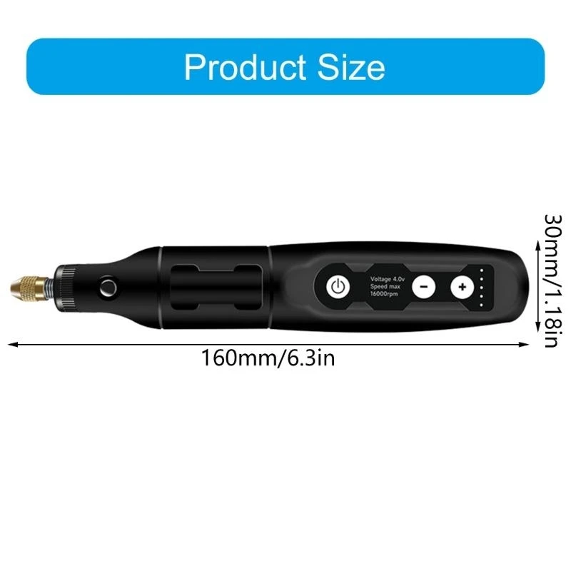 Cordless Drill Electric Grinder 3.7V 18000rpm Rotary Tool 5 Speed Control Carving Pen For Milling Engraving Tool
Cordless Drill Electric Grinder 3.7V 18000rpm Rotary Tool 5 Speed Control Carving Pen For Milling Engraving Tool