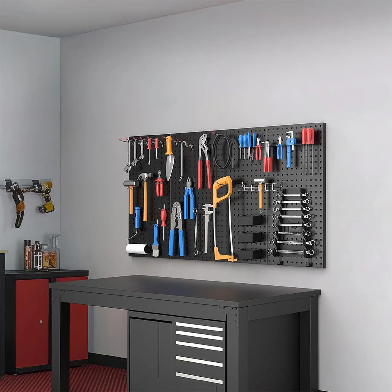 Metal Storage Hardware Tool Wall-mounted Board Tools Packaging Board DIY Multifunction Strong Bearing Capacity Professional Tool
Metal Storage Hardware Tool Wall-mounted Board Tools Packaging Board DIY Multifunction Strong Bearing Capacity Professional Tool