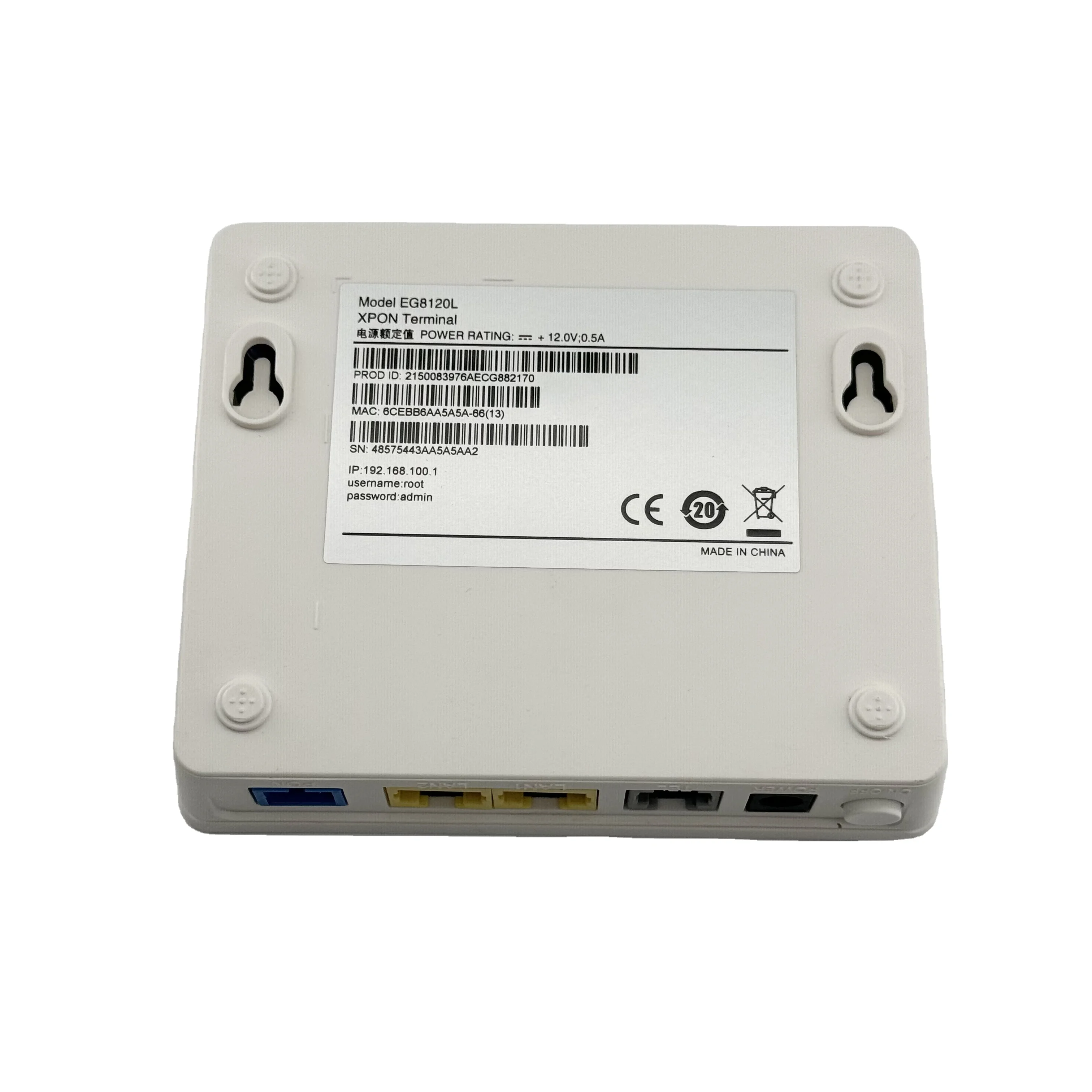 Brand New HG8321R 2-Port ONU Optical Fiber Cutter with 1GE 1FE 1POTS Gpon ONT EG8120L Modem 4G and WIFI Network Compatibility
Brand New HG8321R 2-Port ONU Optical Fiber Cutter with 1GE 1FE 1POTS Gpon ONT EG8120L Modem 4G and WIFI Network Compatibility