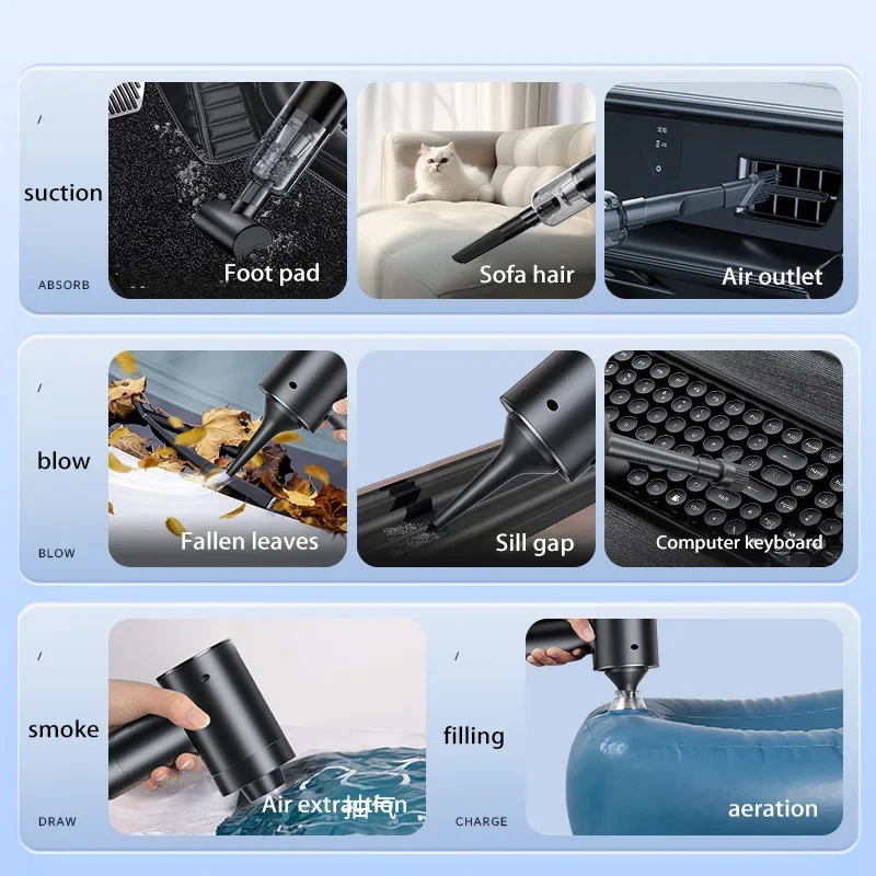 Wireless Car Vacuum Cleaner Multifunctional Mini Portable High-power Suction and Blowing Integrated Cleaning Appliance Dreame h
Wireless Car Vacuum Cleaner Multifunctional Mini Portable High-power Suction and Blowing Integrated Cleaning Appliance Dreame h