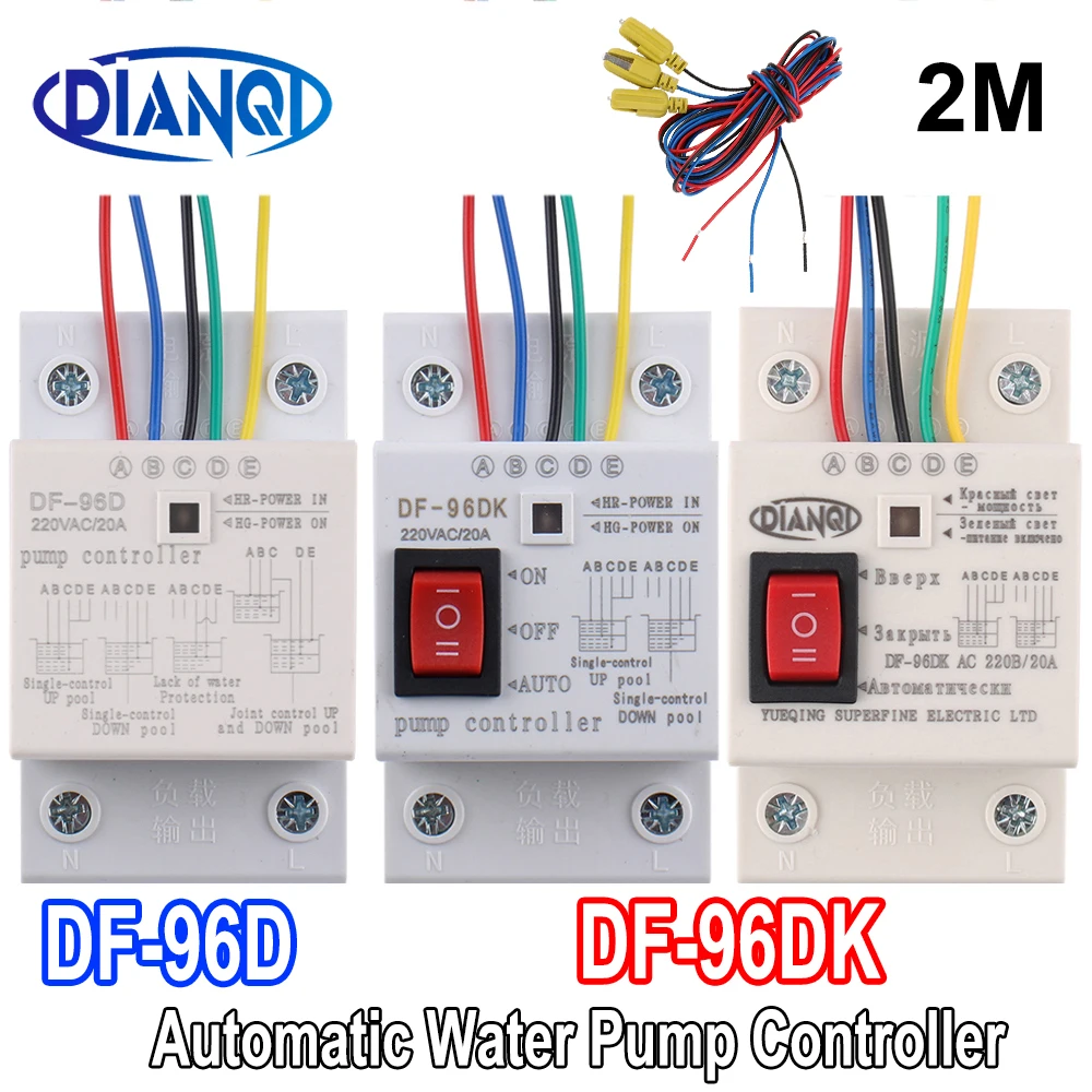 DF-96DK 2m wires Automatic Water Level Controller Switch 20A 220V Water tank Liquid Level Detection Sensor Water Pump Controller
DF-96DK 2m wires Automatic Water Level Controller Switch 20A 220V Water tank Liquid Level Detection Sensor Water Pump Controller