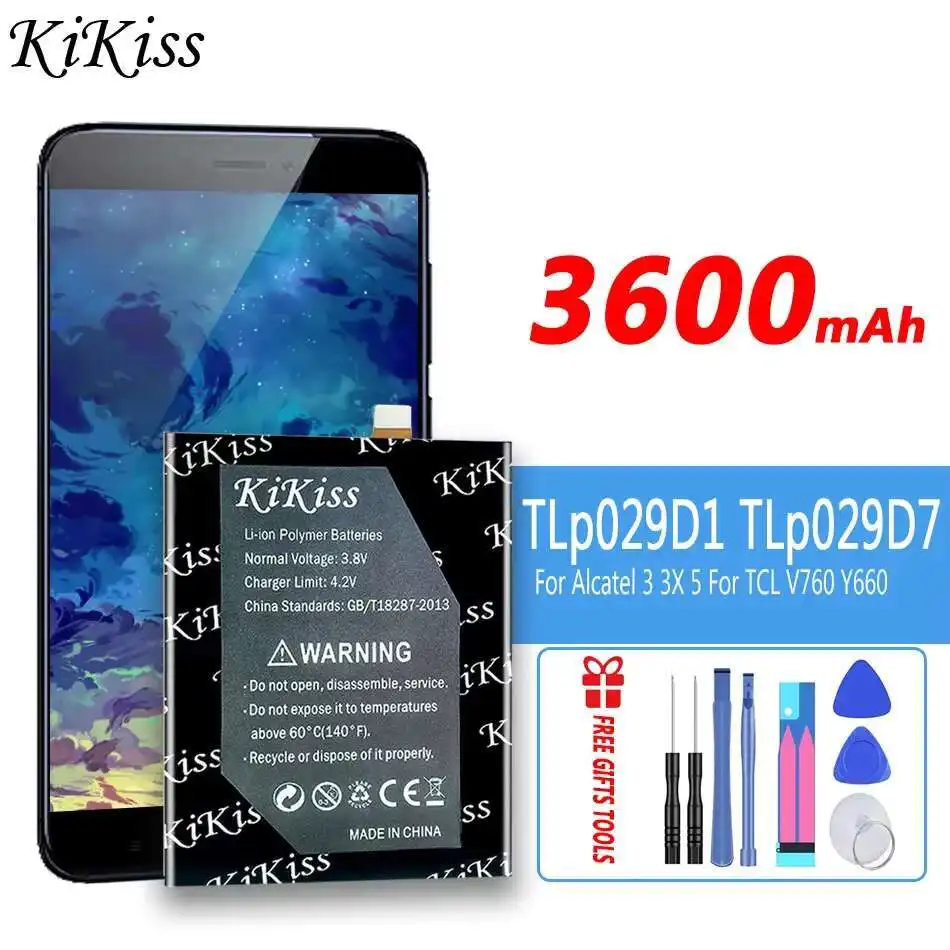 Premium Replacement Mobile Phone Battery TLp029D1 TLp029D7 3600mAh For Alcatel 3 3X 5 For Tcl V760 Y660 Reliable Power Supply
Premium Replacement Mobile Phone Battery TLp029D1 TLp029D7 3600mAh For Alcatel 3 3X 5 For Tcl V760 Y660 Reliable Power Supply