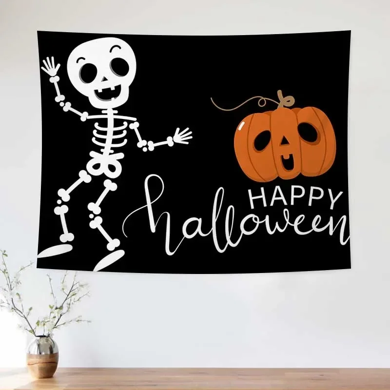 Halloween Cute Cartoon Skull Pattern Tapestry Decoration Bedside Background Fabric Bedroom Tapestry Wall Fabric
Halloween Cute Cartoon Skull Pattern Tapestry Decoration Bedside Background Fabric Bedroom Tapestry Wall Fabric