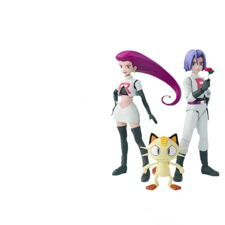 Bandai Original Pokemon S.H.Figuarts SHF Ash Ketchum Pikachu Jessie James Meowth Anime Action Figures Toys for Kids Gift
Bandai Original Pokemon S.H.Figuarts SHF Ash Ketchum Pikachu Jessie James Meowth Anime Action Figures Toys for Kids Gift