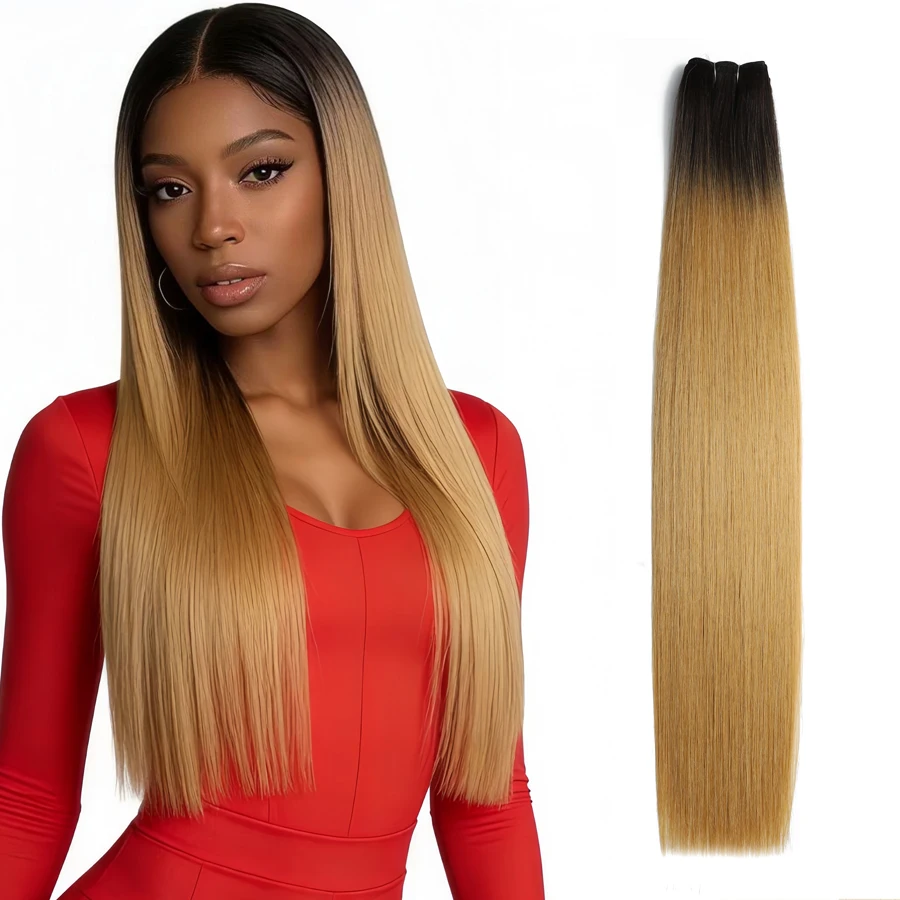 30 Inch Straight Hair Bundles 200g Ombre Blonde Brown Grey Synthetic High Temperature Fiber for Weaving
30 Inch Straight Hair Bundles 200g Ombre Blonde Brown Grey Synthetic High Temperature Fiber for Weaving
