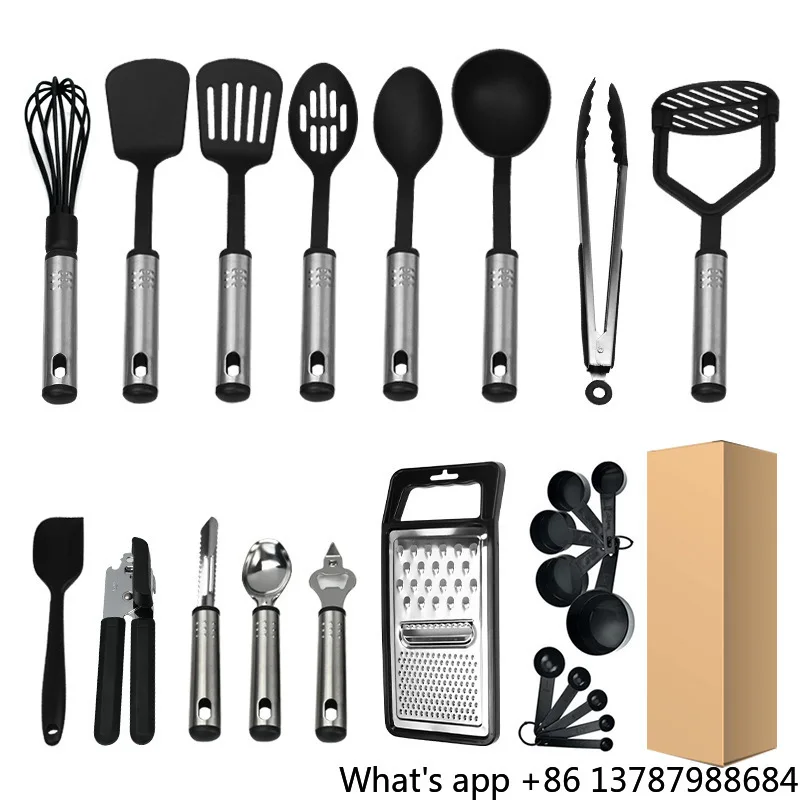 Nylon Stainless Steel Household Kitchenware Cooking Shovel Spoon Set Kitchen Tools
Nylon Stainless Steel Household Kitchenware Cooking Shovel Spoon Set Kitchen Tools