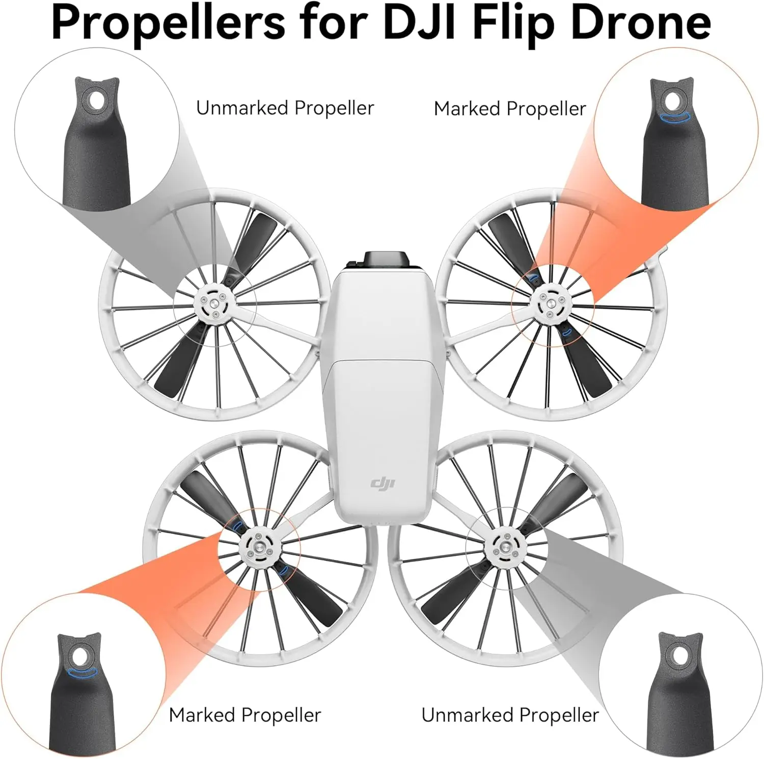 Propellers for DJI Flip Blades - 24PCS Props Quick Replacement Spare Part Low Noise Wings for DJI Flip Accessories
Propellers for DJI Flip Blades - 24PCS Props Quick Replacement Spare Part Low Noise Wings for DJI Flip Accessories