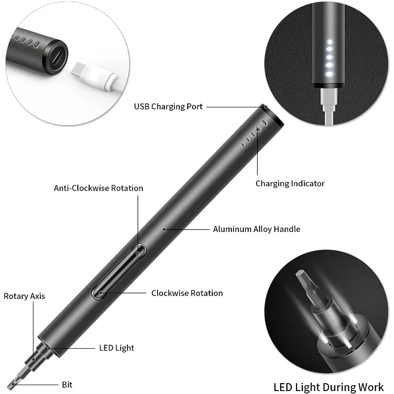 Mini Electric Screwdriver 24 in 1 Cordless Power Screwdriver Handy Repair Tool for Phone Watch Camera Laptop Home Tool
Mini Electric Screwdriver 24 in 1 Cordless Power Screwdriver Handy Repair Tool for Phone Watch Camera Laptop Home Tool