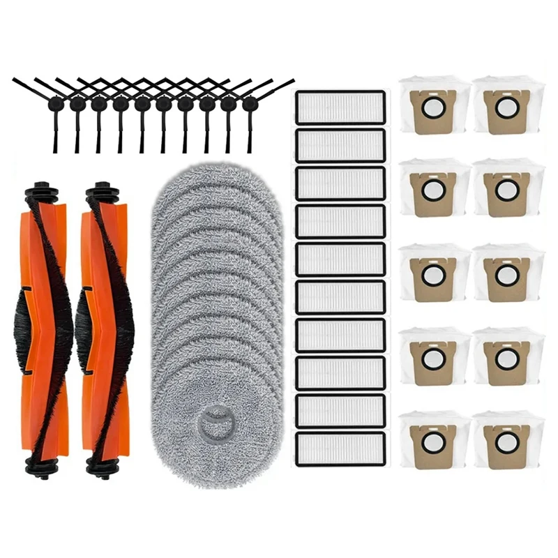 For Dreame Bot L20 Ultra / X20 Pro Robot Vacuums Main Side Brush Hepa Filter Mop Cloths Dust Bag Parts
For Dreame Bot L20 Ultra / X20 Pro Robot Vacuums Main Side Brush Hepa Filter Mop Cloths Dust Bag Parts