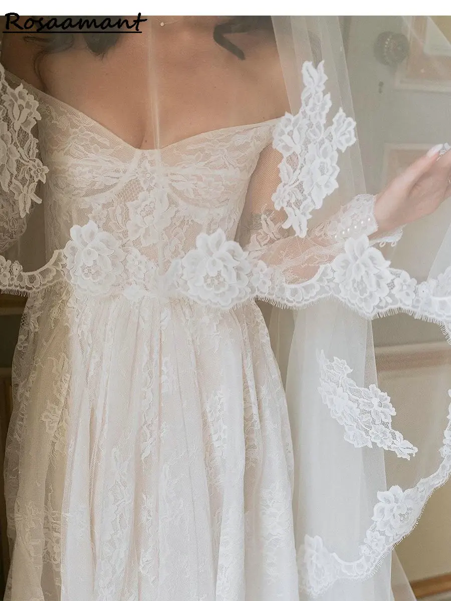 Elegant Illusion Long Sleeve A-Line Wedding Dresses Off The Shoulder Appliques Lace Bridal Gowns
Elegant Illusion Long Sleeve A-Line Wedding Dresses Off The Shoulder Appliques Lace Bridal Gowns