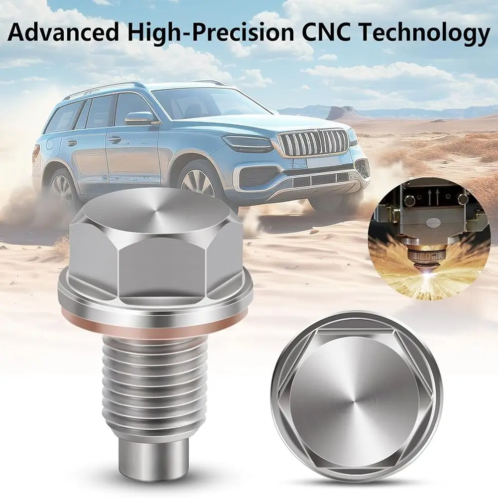 New Stainless Steel Magnetic Oil Drain Plug With Copper Gasket Silver Oil Drain Plug M14 x 1.5 Auto Parts
New Stainless Steel Magnetic Oil Drain Plug With Copper Gasket Silver Oil Drain Plug M14 x 1.5 Auto Parts