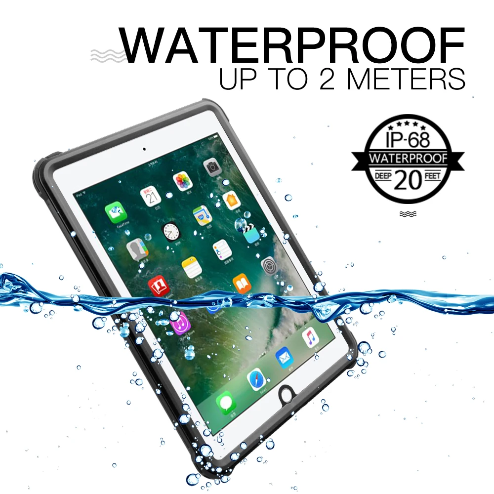 IP68 Waterproof Case Cover for Apple iPad 9.7 Air 3 Pro 10.5 with Screen Protector Water Resistant Kickstand Case with Strap
IP68 Waterproof Case Cover for Apple iPad 9.7 Air 3 Pro 10.5 with Screen Protector Water Resistant Kickstand Case with Strap