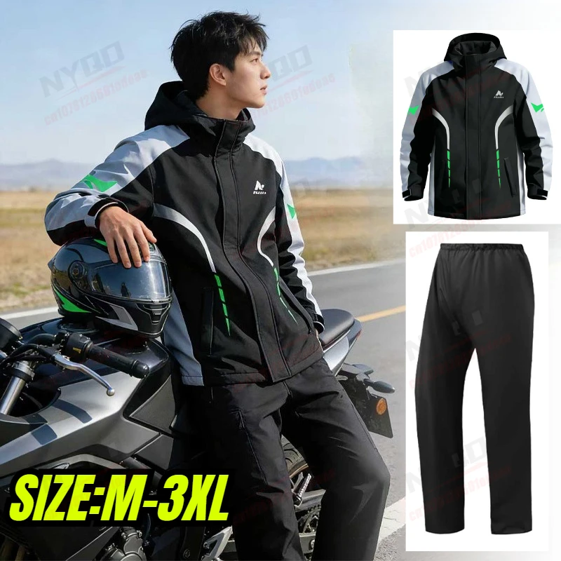 Motorcycle Rain Suit Waterproof Split Riding Jacket Pants Set for Men Women Lightweight Foldable Windproof Reflective
Motorcycle Rain Suit Waterproof Split Riding Jacket Pants Set for Men Women Lightweight Foldable Windproof Reflective