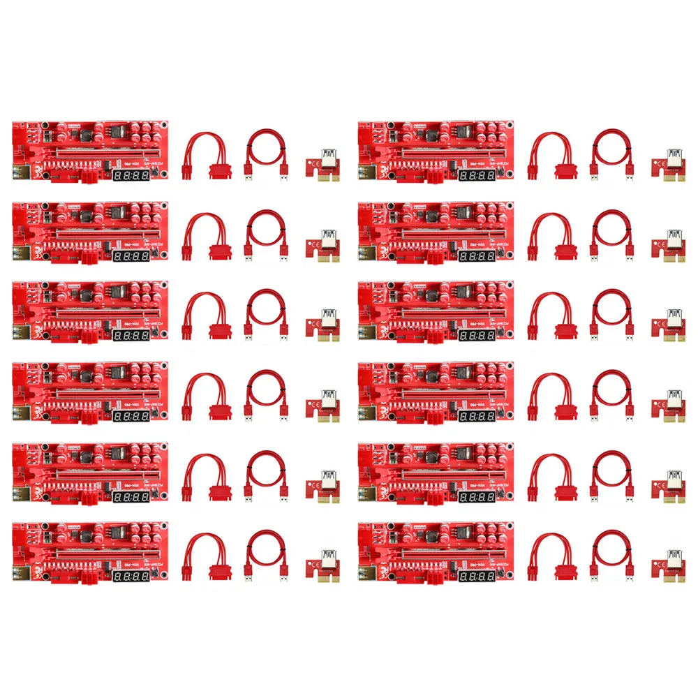 12PCS Riser 014 Pro PCIE Riser for Video Card Riser PCI Express X16 Extender USB 3.0 Dual 6Pin 4Pin Power for BTC Miner Mining
12PCS Riser 014 Pro PCIE Riser for Video Card Riser PCI Express X16 Extender USB 3.0 Dual 6Pin 4Pin Power for BTC Miner Mining