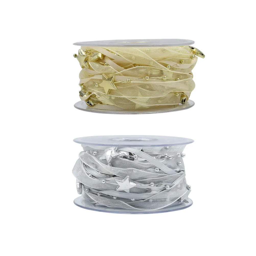 2 Roll Garlands Holiday Ribbon Ribbons for Crafts Gift Ornaments Flower Bouquet Beads Wrapping
2 Roll Garlands Holiday Ribbon Ribbons for Crafts Gift Ornaments Flower Bouquet Beads Wrapping