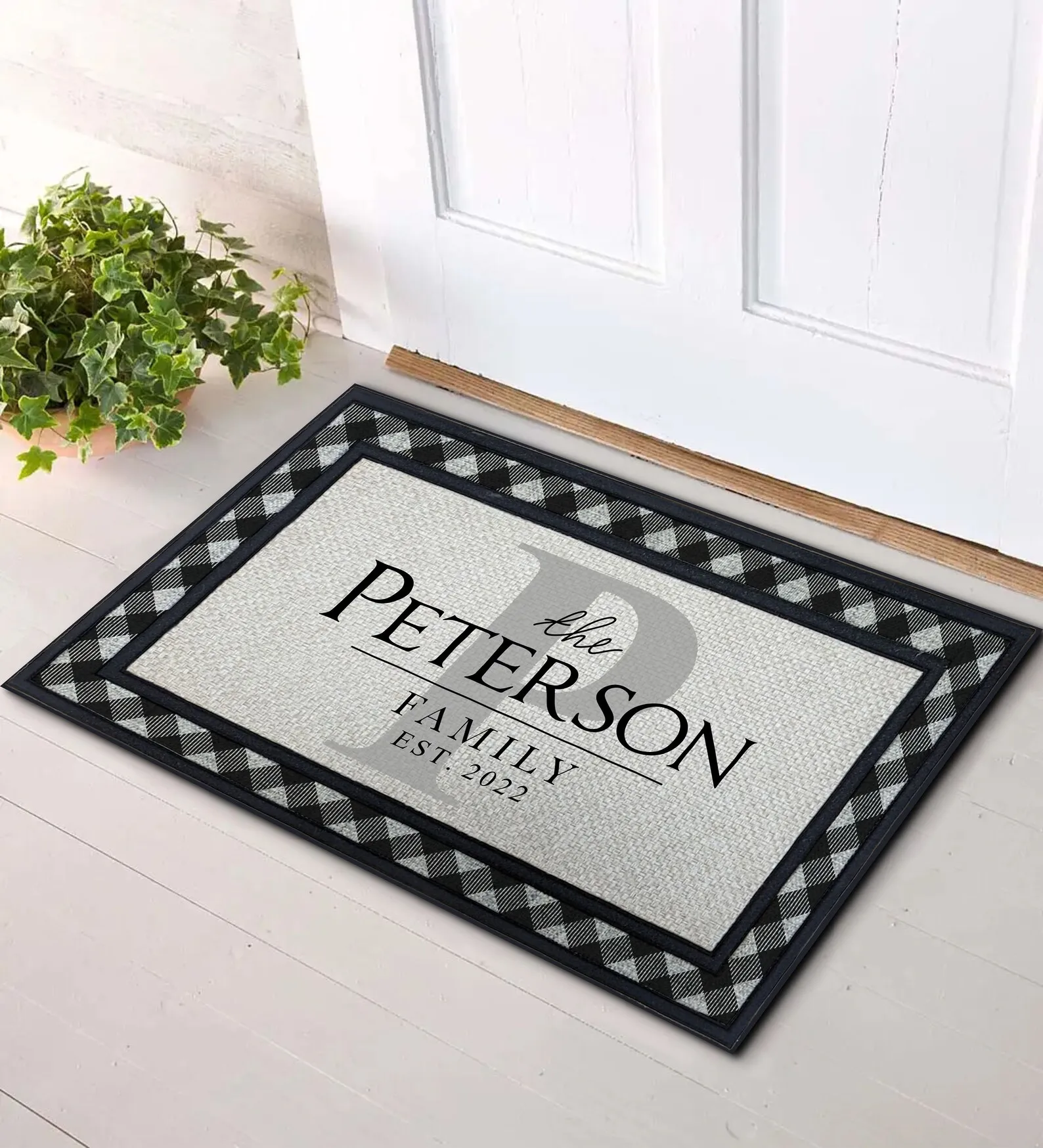 Personalized Trendy Design Doormat Custom Monogram Welcome Door Mat With Family Name and Established Date for Business Outdoor
Personalized Trendy Design Doormat Custom Monogram Welcome Door Mat With Family Name and Established Date for Business Outdoor