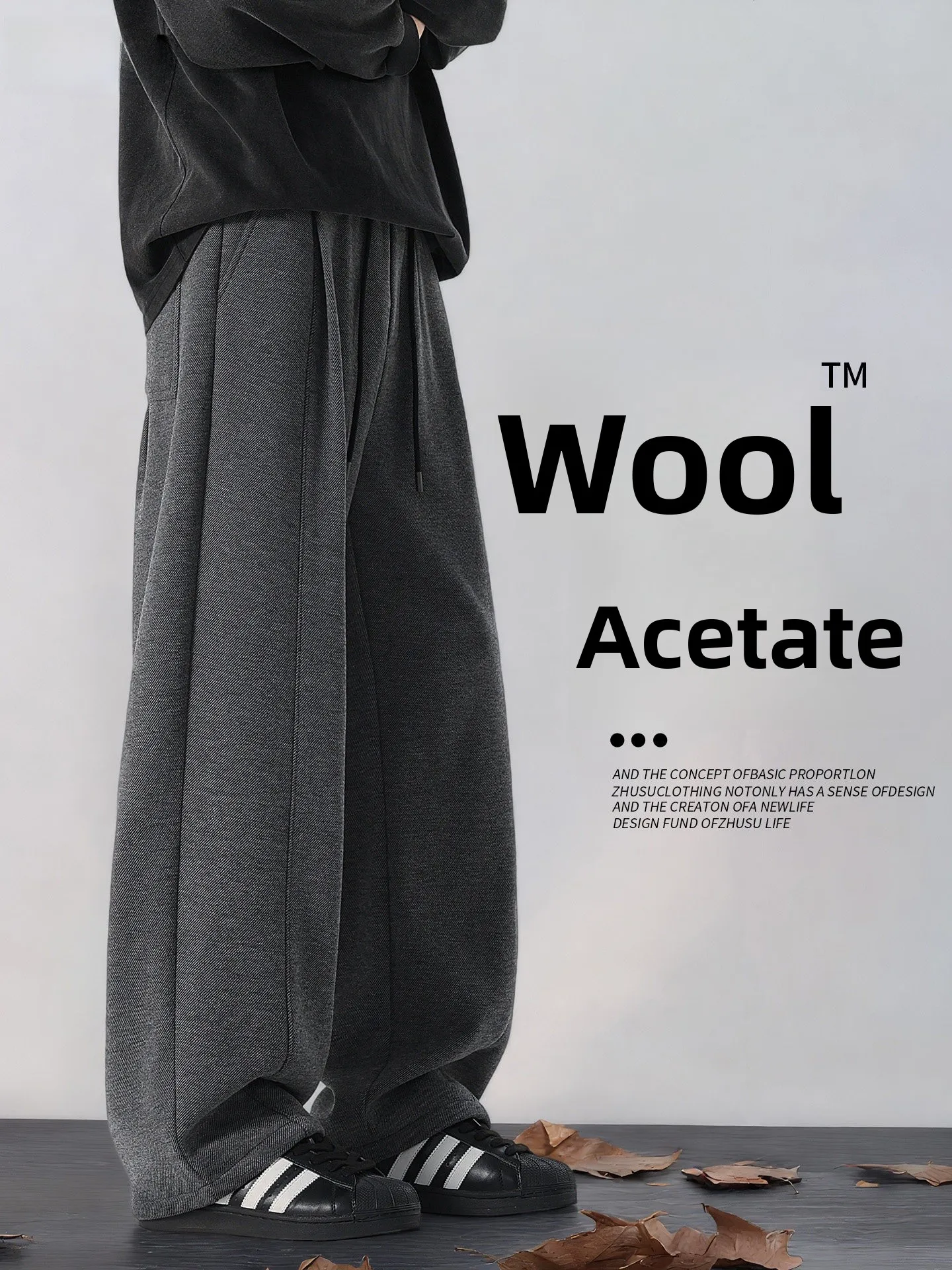 Acetate Wool Men's Casual Pants Spring Autumn Loose Straight Leg Sweatpants Sports Leisure Boys Pants Comfortable Soft Polyester
Acetate Wool Men's Casual Pants Spring Autumn Loose Straight Leg Sweatpants Sports Leisure Boys Pants Comfortable Soft Polyester